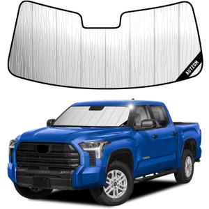 Windshield Sun Shade for Toyota Tundra 2022-2026, Custom-fit Windshield Cover, Keep Vehicle Cool, Protect Dashboard, Foldable Car Window Shades Toyota Tundra Accessories