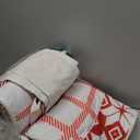 Drucon Queen Size Christmas Quilt Set - Tree, Deer, Snowman Printed Bedding - Lightweight Microfiber Coverlet - 90x96 inches (Cream)