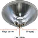 H6024 Super Vision Crystal Headlight, Halogen Sealed Beam Headlight, (7"" ROUND, 178MM) (110/130W), Replaces# H6024