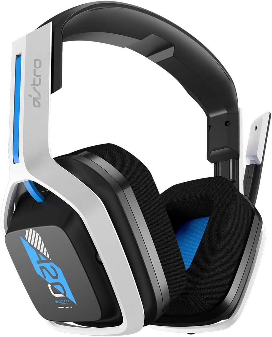 ASTRO Gaming A20 Wireless Headset Gen 2 - Compatible with PlayStation 4 & 5 / PC/Mac - White/Blue