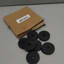 uxcell 8Pcs 2" OD x 3/8" ID x 3/8" Thick Round Rubber Washers Flat Rubber Spacer Bushing for Home Appliances Cars Boat Accessories