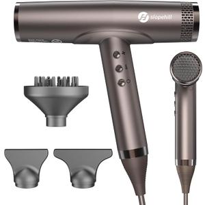 slopehill Professional Ionic Hair Dryer, High-Speed Salon Blow Dryer, Lightweight Compact Hairdryer for Travel, Low Noise Quiet for Home