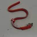 CollarDirect Reflective Rolled Leather Dog Collar, Soft Padded Round Puppy Collar, Handmade Genuine Leather Collar Dog Small Large Cat Collars 13 Colors (12-15 Inch, Red Smooth)