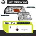Headlights for 1998-2002 Mercury Grand Marquis