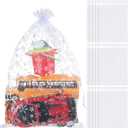 Sweetude 30 Pcs 16 x 24 Inches Extra Large Snowflake Organza Bags Christmas Mesh Gift Drawstring Bags Jewelry Pouches for Xmas Party Wedding Candy Goodie Sample Favor