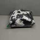 Plush Cow Print Car Accessories Full Sets Warm Cow Print Car Seat Covers Winter Christmas Car Seat Cover Rubber Steering Wheel Cover Armrest Pad Cover Seat Belt Pads Wrist Holder Keychain (Cow Print)