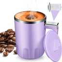 Self Mixing Coffee Mug:Rechargeable Electric Mixing Mug,13oz Stirring Cup for Coffee,Tea,Milk Cocoa and Other Beverages for Office/Travel/Gifts(Purple)