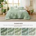 Bedsure Tufted Boho Comforter Set Full Size - Sage Green Boho Bed Set, GentleSoft 3 Pieces Farmhouse-Style Embroidery Bedding, Gifts for Woman, Soft Jacquard Full Comforter for All Seasons