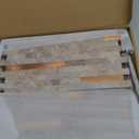 Midcard 20 Sheets Peel and Stick Backsplash PVC Wall Tile,for Kitchen Backsplash (Dark Beige With Copper)