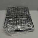 Freezer Organizer Bins, 3 Pack Big Stackable Deep Chest Freezer Organizer Bins, Foldable Baskets with Handles, Black Storage Container Baskets for 5 to 9 Cu.FT Deep Freezer Sort Frozen Meats (Large)