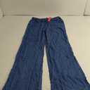 Skirt BL Women's Drawstring Elastic Waist Jeans Pull on Wide Leg Flowy Jeans for Trendy Soft Lightweight Denim Pants L