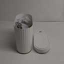 ELPHECO Automatic Motion Sensor Trash Can - 2 Gallon Slimline for Bathroom, Bedroom, Kitchen, Office - White with Gold Trim