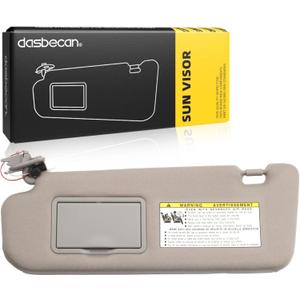 Dasbecan Grey Left Driver Side Sun Visor Compatible with Hyundai Sonata 2005 2006 2007 2008 2009 2010 Replaces# 852013K010QD 85202-0A750-QSQQH