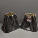 Royal Designs, Inc. BSO-710-12BLK/GL-2 Rectangle Cut Corner Basic Lamp Shade, (5x6.5) x (8x12) x 10, Black with Gold, 2-Pack