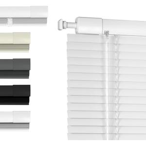 Cordless No Drill No Tool Horizontal Blinds 1" Aluminum Mini Blinds Light Filtering Inch Blinds Room Darkening Custom Size Shades&Blinds for Window, Office, White, Custom Size