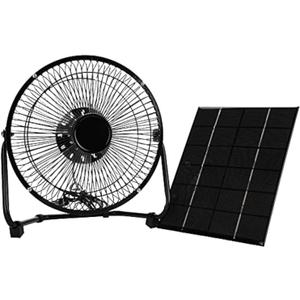 Solar Panel Powered Fan Mini Exhaust Fan for Greenhouse Motorhome House Chicken House Outdoor Ventilation Equipment Ventilator for Pets