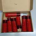 Flameless Candles,with Embedded Star String, Battery Operated Candles Flickering LED Pillar Candles with Remote Control and Timer, Home Decoration Add a Warm and Romantic AtmosphereSet of 7 (Red)