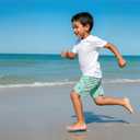 Cozople 7-16T Teen Boys Swim Trunks Quick Dry UPF 50+ Swimwear Bathing Suit for Big Boys Beach Swim Boards Shorts (Flamingo)