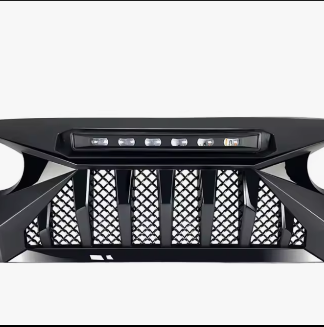 Jenuo Grille Grill Fit for 2007 2008 2009 2010 2011 2012 2013 2014 2015 2016 2017 2018 Jeep Wrangler JK JKU