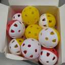 Full Choice 40 Pack Practice Golf Balls – Limited-Flight Training Balls with High-Visibility Colors, Wear-Resistant Soft Plastic Design for Indoor and Outdoor Swing Practice,20 Yellow & 20 Red