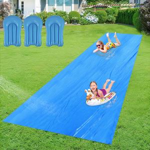40 x 7.2Ft Slip and Slide for Adults with 3 Bodyboards, Extra Long Heavy Duty Slip n Slide Backyard, Lawn Big Water Slide Tarp for Adults, Blue