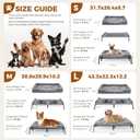 Lekereise Outdoor Elevated Dog Beds for Small Dogs, Portable Indoor & Outdoor Cooling Raised Cot Pet Hammock Bed with Skid-Resistant Feet, Frame with Breathable Mesh