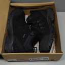 OUTJET Men's Waterproof Hiking Boots Lightweight Comfortable Leather Mid Ankle Outdoor Trekking Boot 11.5, Black