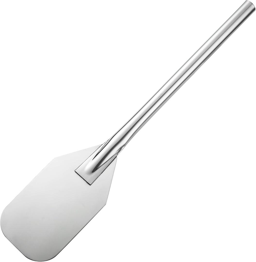 Vivicreate Extra Long Stainless Steel Spatula - 24 Inch Large Beech Paddle Spoon for Cooking Mixing Brewing in Big Stock Pots - Kitchen Heavy Duty Utensils, Long-Handled Flat Stir Paddles (24 Inch)