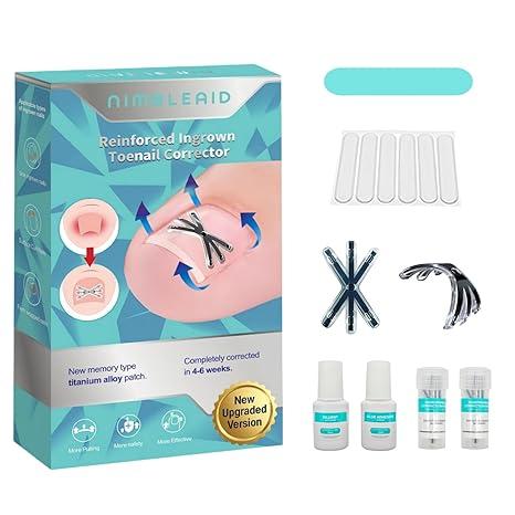 Upgraded Titanium Alloy Ingrown Toenail Corrector with Upgraded 6-Angle Shape,3x Stronger Pull Force,Ingrown Toenail Removal Kit, Ingrown Toenail Treatment for Women and Man (1 Count (Pack of 14))