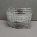 5 Pack Hanging Storage Basket, Bathroom Basket, Household Goods, with Traceless Tape, no Drilling, for Cabinet Storage, Kitchen, Bathroom, Storage Room,Chrome