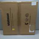 VOLISUN Low Profile Ceiling Fans with Light and Remote, 19.7in Fandelier Ceiling Fan with Light, 3000K-6500K Dimmable Flush Mount LED Ceiling Fan Light, Black Modern Ceiling Fan Light for Bedroom 