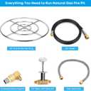 Stanbroil Natural Gas Fire Pit Stainless Steel Burner Ring Installation Kit, 30-inch