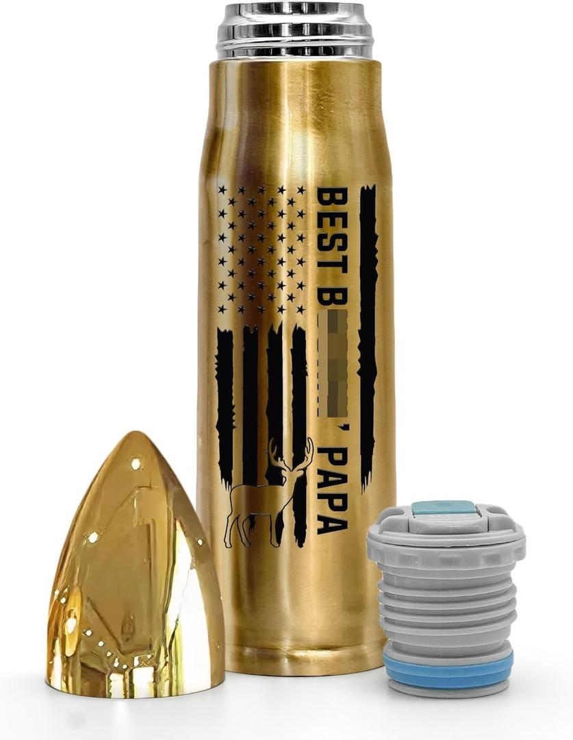 Macorner Hunting Gifts For Men - 17oz Stainless Steel Bullet Tumbler - Birthday, Christmas Gifts For Grandpa, Dad, Papa, Husband, Brother
