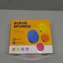 Scrub Dish Sponge Set - Color Variety Pack (8 Sponges & 1 Holder), Stain & Odor Resistant, Bpa Free, Scratch-Free Multipurpose Sponge