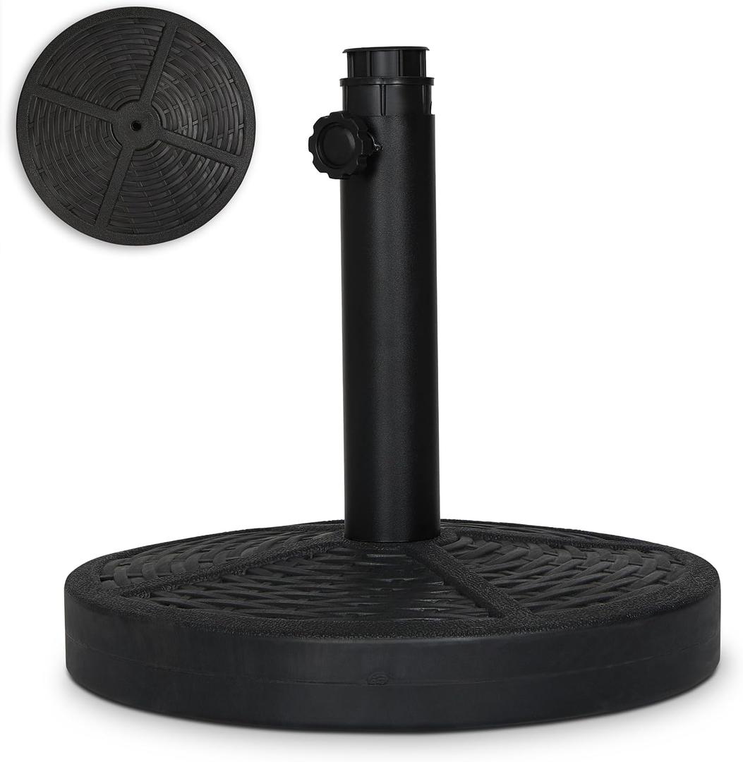 Backyard Expressions 26.5 Lb Umbrella Stand, Patio Umbrella Base, 15 in Diameter