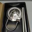 Toilet Paper Holder Free Standing, 25 H Stainless Steel Nickel Toilet Paper Stand, Weighted Base Floor Tissue Roll Holder for Bathroom,Toilet Roll Stand