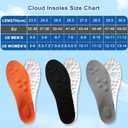 4D Cloud Insoles for Men Women, Memory Foam Boot Insoles, Comfortable and Breathable Massage Cushion Shoe Inserts with Arch Support, Trim to Fit All Shoe Types(1Pair-Orange, Men 8-9/Women 10-11)