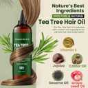 Natural Riches Tea Tree Oil for Hair - Blended with Vitamin E and Castor Oil for Hair Growth - Tea Tree Scalp Treatment for Dry Scalp - Lightweight Scalp Oil for Healthy, Strong Hair - 8 fl oz