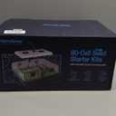 48W Full Spectrum LED Grow Light Seed Starter Kit, 80-Cell Tray with 30W Heating Mat & Adjustable Dome, Waterproof Germination System for Healthy Indoor Seedlings (Black)