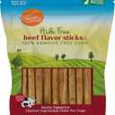 Canine Naturals Beef Chew - Rawhide Free Dog Treats - Made with Real Beef - Poultry Free Recipe - All-Natural and Easily Digestible - 40 Pack of 5 Inch Stick Chews
