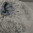 FurHaven Replacement Dog Bed Cover, Long Faux Fur for Calming Cuddlers, Machine Washable, Customizable Filling, Jumbo XL, Faux Fur, Misty Gray