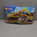 LEGO City Construction Trucks and Wrecking Ball Crane 60391 Building Toy Set for Toddler Kids Ages 4+, Includes 3 Construction Vehicles, an Abandoned House and 3 Minifigures for Pretend Play