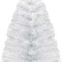 GlyinnHe 2Ft White Artificial Christmas Tree with Plastic Stand, Tabletop Christmas Tree for Indoor Outdoor Holiday Decoration