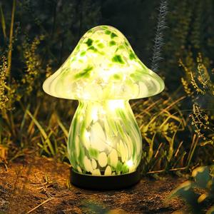 Solar Lights Outdoor Waterproof, Mushroom Garden Dcor Powered by Solar, Outdoor Lights for Patio Yard Pathway Backyard Balcony Lawn Landscape Fountain Deck Pool Table Porch Decoration (Green)