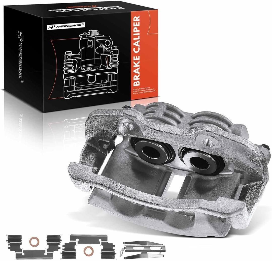 A-Premium Disc Brake Caliper Assembly with Bracket Compatible with Cadillac, Chevy & GMC Models - Escalade, Avalanche, Silverado 1500, Suburban, Tahoe, Sierra, Yukon, Yukon XL 1500 - Rear Left Driver