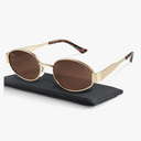 livho 2025 Trendy Oval Sunglasses - Stylish Polarized Shades for Everyday - Retro Metal Frames