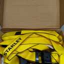STANLEY S1007 Black/Yellow 1.5" x 16' Ratchet Tie Down Straps - 1,100 lb Safe Working Load / 3,300 lb Break Strength, 2 Pack