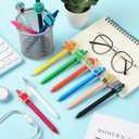 24 Pcs Halloween Pens Bulk 12 Styles Cute Cartoon Halloween Black Ink Pens Novelty Funny Stationeries with Sayings for Adults Party Office Supplies(Classic)