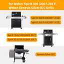 Hongso 17.25" Cast Iron Grill Grates for Weber Spirit 300 Series E & S 310 320 330 II E/S 310, Spirit 700, Genesis Silver Gold Platinum B/C, Genesis 1000 2000 5000, Weber 900 Grill 7638 7525 7526 7627