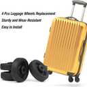 Zoofen 4 Pcs Luggage Wheels Replacement 50x14mm Suitcase Replacement Wheels Wear-Resistant Repair Casters for Luggage(ZPF01)